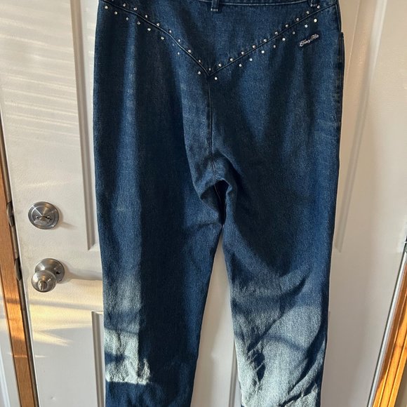 Women's Plus Vintage Fancy Ass Straight Leg Jeans Size 20 Bling Y2K Embellished - Picture 2 of 10